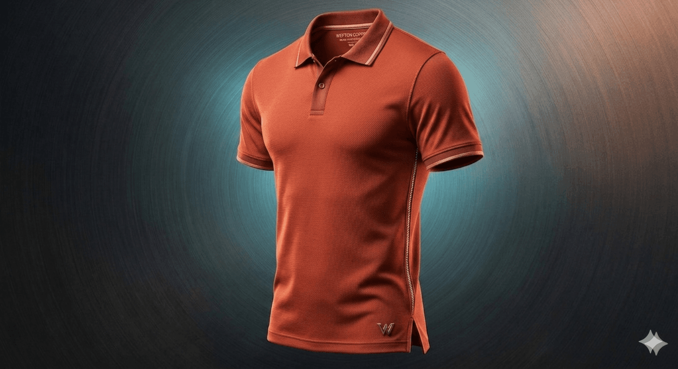 Wefton Copper premium men's micro-french terry tee - black